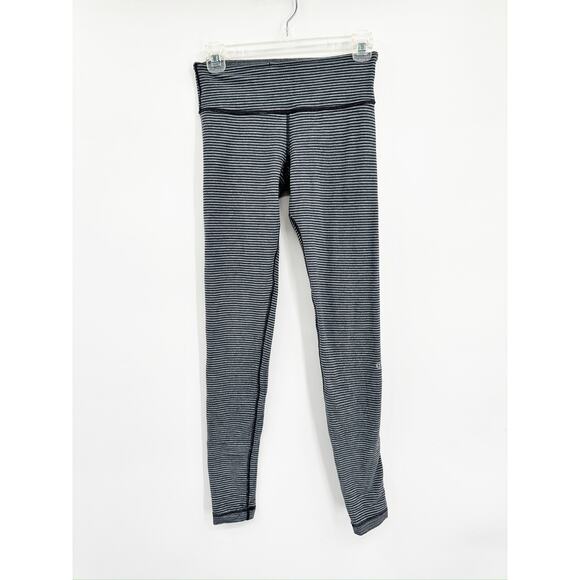 Lululemon Striped Full-Length Leggings High Rise Size 6 - Picture 1 of 5